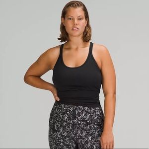 Lululemon black cropped Ebb to Street Tank